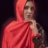Apple Red Satin Silk Hijab/Stoler