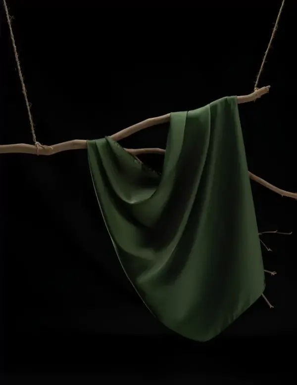 Evergreen Satin Silk Hijab/Stoler