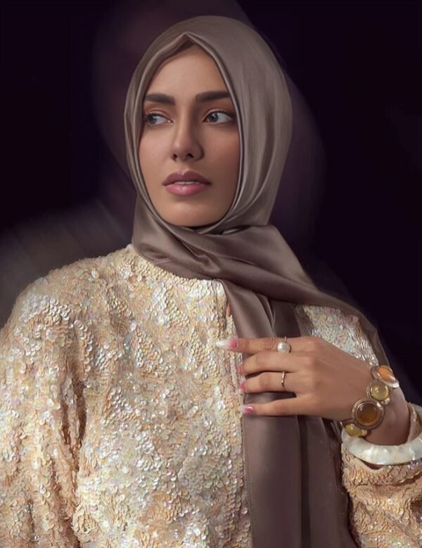 Metallic Satin Silk Hijab/Stoler