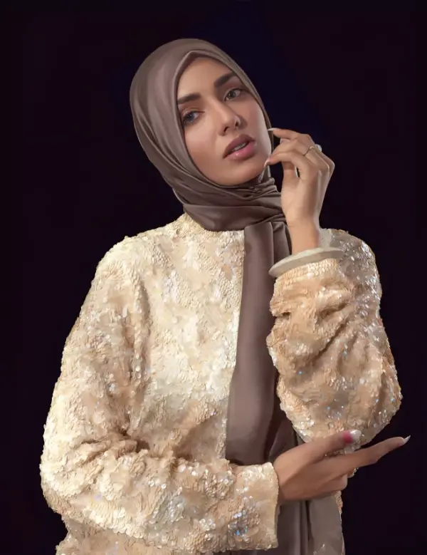 Metallic Satin Silk Hijab/Stoler