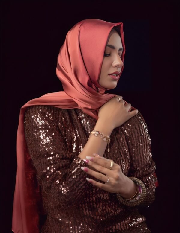 Rosewood Satin Silk Hijab/Stoler