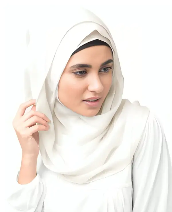 Whisper White Chiffon Hijab Scarf/Stole